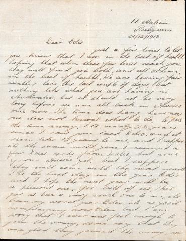 Scan of letter
