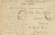 Postcard written to Stanley's sister, dated Christmas Day