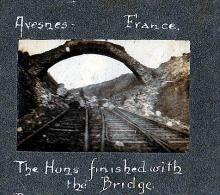 Text on image says: the Huns finished with the bridge