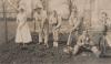 Eddie Stewart sepia photograph with friends